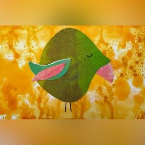 Handmade one-of-a-kind bird collage